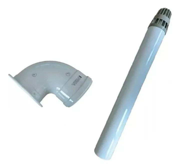 Kit Tubo con Terminal y Codo 90° PEISA Ø60/100 SUMMA – Código 10001497