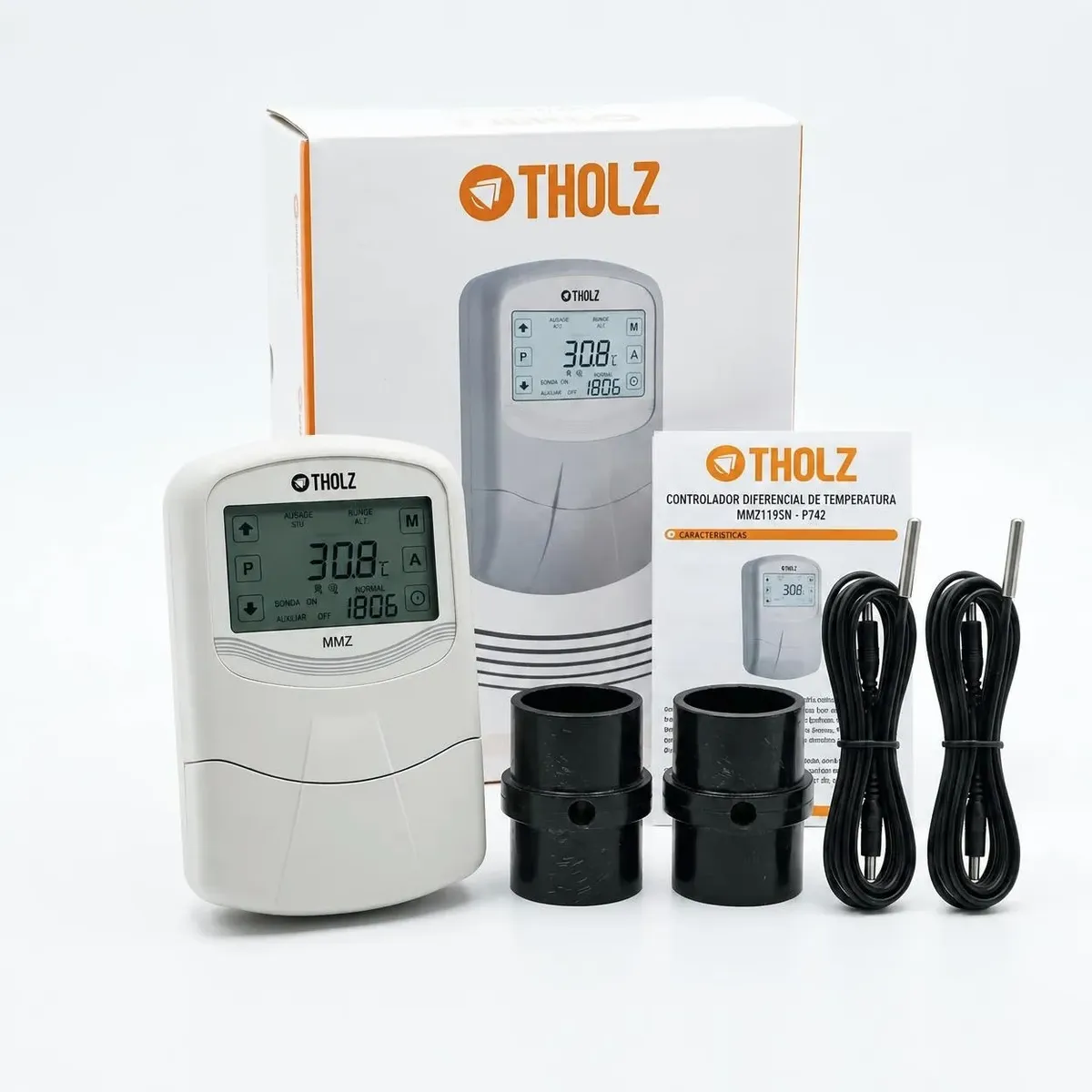 Controlador Mmz Vulcano Tholz Piscina Solar + 2 Portasonda